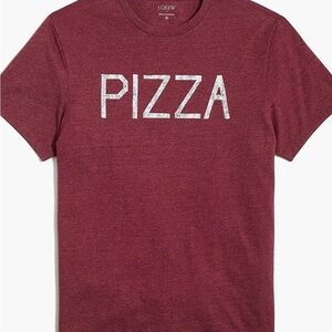 J CREW Men’s Red Graphic PIZZA Tee Size Large
